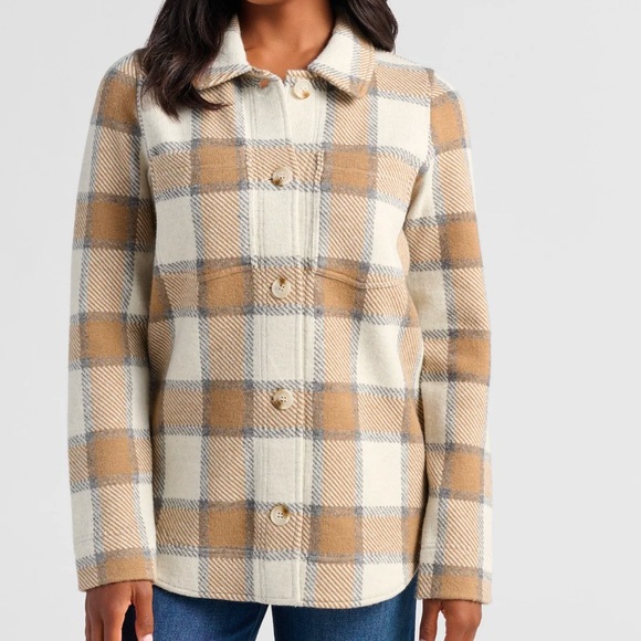 THREAD & SUPPLY BROWN PLAID JACKET - Picture 4 of 8